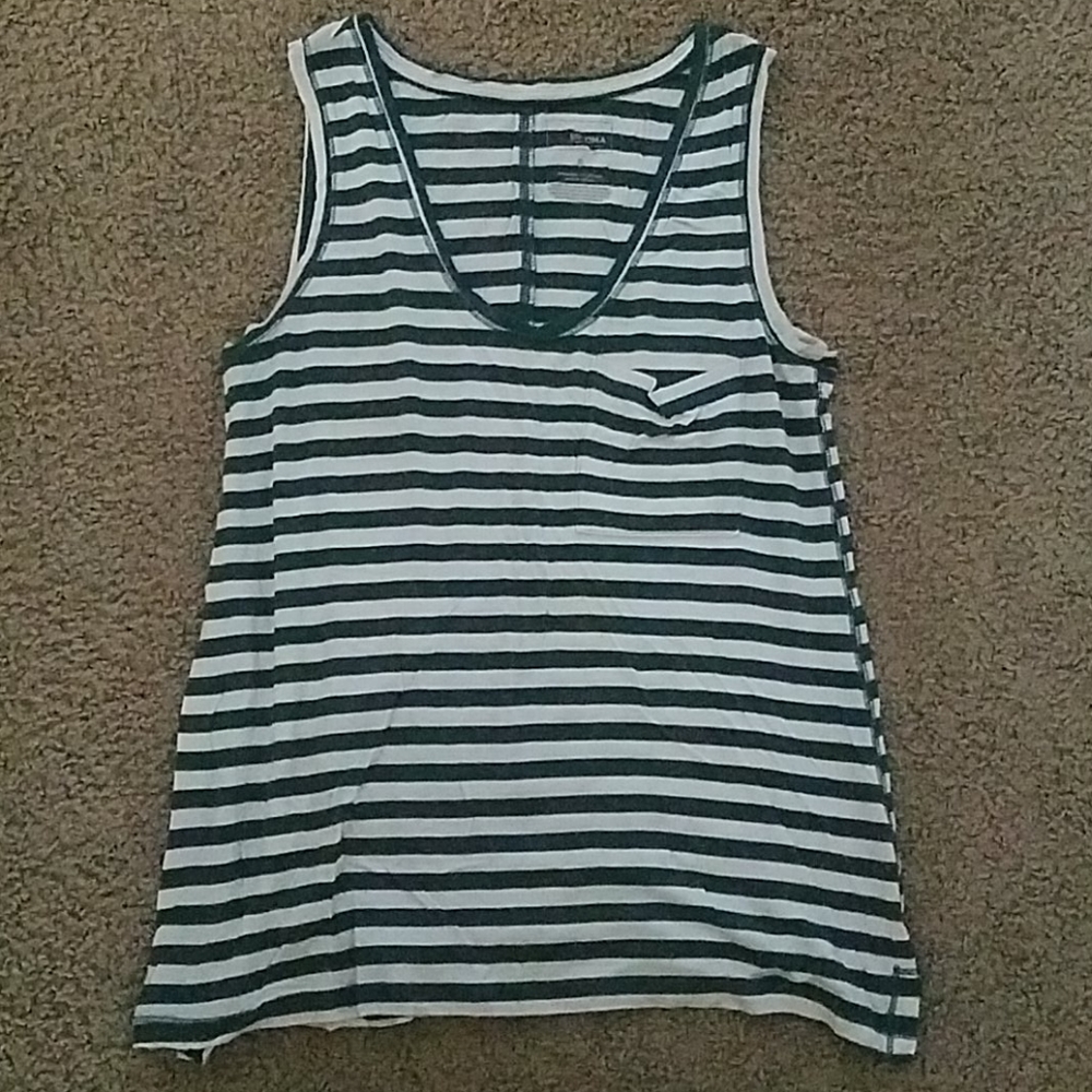 green and white striped Sonoma flowy tank top